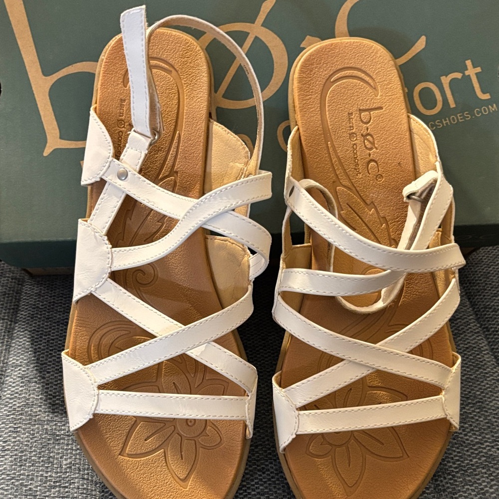 b.o.c. Women's Strappy White Sandals
